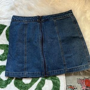 Forever 21 Zip-up Mini Denim Skirt